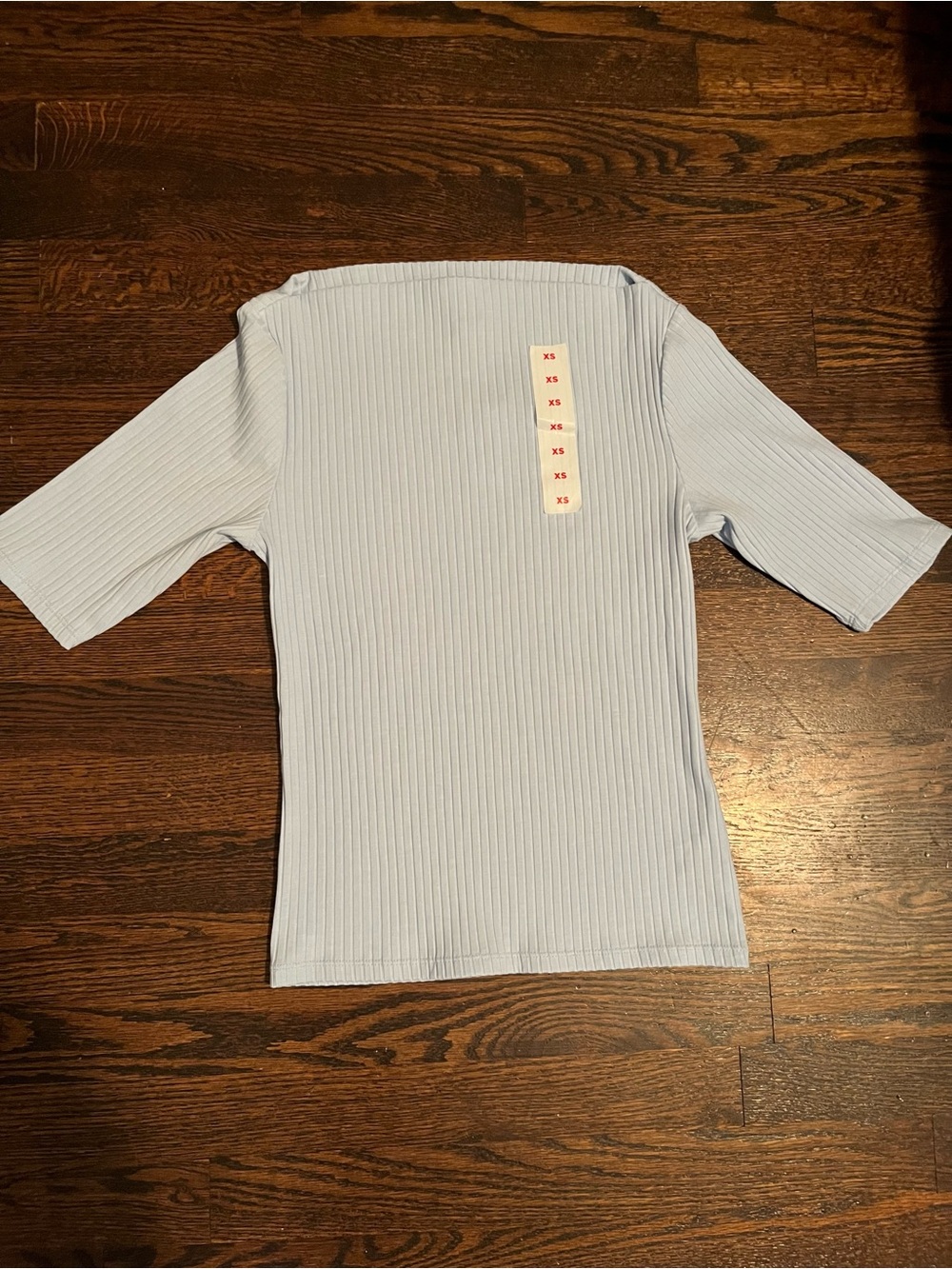 Coquette Old Navy Ribbed Square Neck Long Sleeve Stretch Knit Top XS NWT